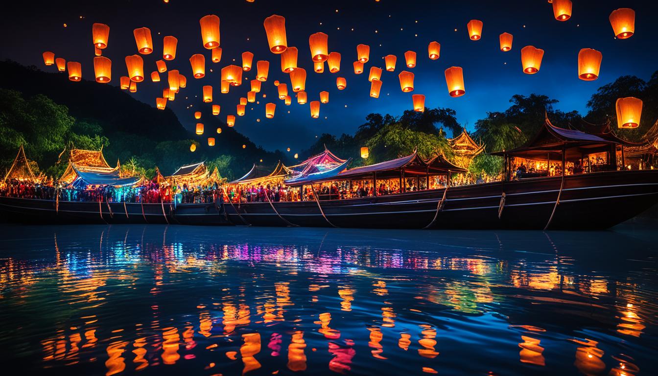 Floating Lanterns Festival in Thailand